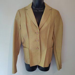 Illia Leather Blazer Ostrich Embossed Fitted Boyfriend Jacket 6
